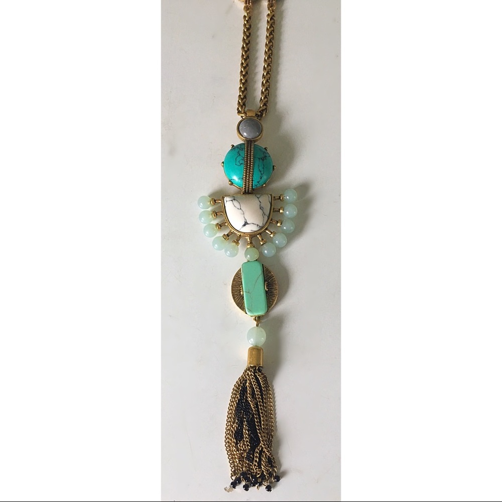 Stella & Dot Turquoise Statement Pendant Necklace - Picture 5 of 5